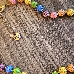 Necklace Bracelet Fireball Pavé Crystal Shamballa Beaded Set